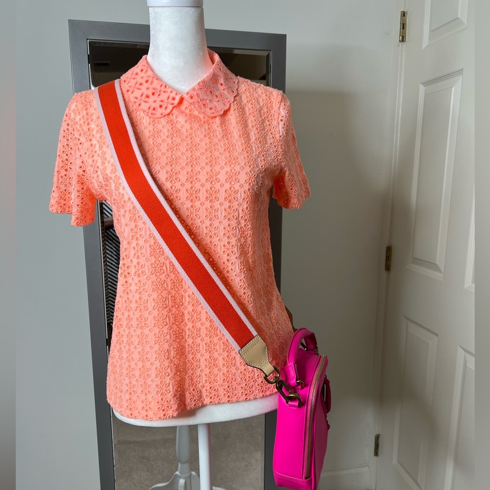 J. Crew Peter Pan Collared Eyelet Top